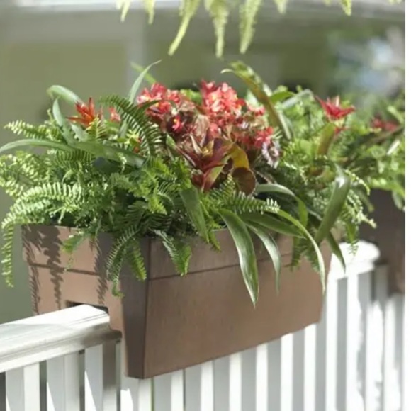 Other - New! (2) Railing Planters - Brown